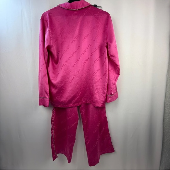 Victoria's Secret Fuchsia Satin Pajama Set - Picture 3 of 6